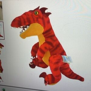 Build A Bear Red Dinosaur T Rex Velociraptor Raptor Plush Stuffed Animal
